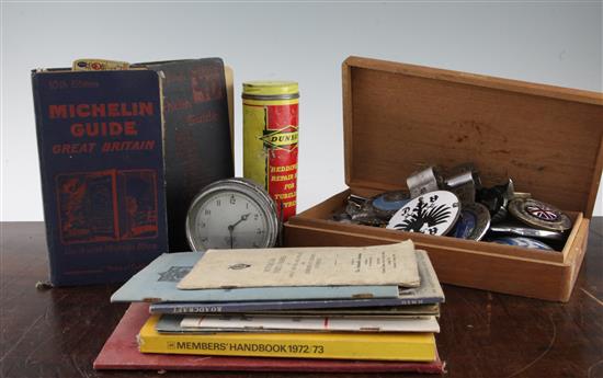 A collection of motoring memorabilia,